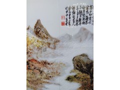 锦绣山河，锦绣山河抛晶砖拼图背景墙图2