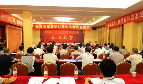 枞阳县家居建材行业协会成立大会在金麒麟大酒店二楼召开