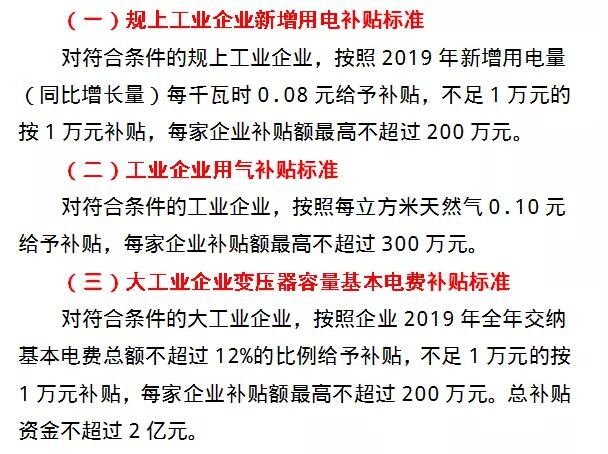 佛山工业企业用电用气有补贴，最高不超过300万元