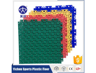 篮球场悬浮拼装地板 厂家生产双方扣雪花米字格拼装地板价格图3